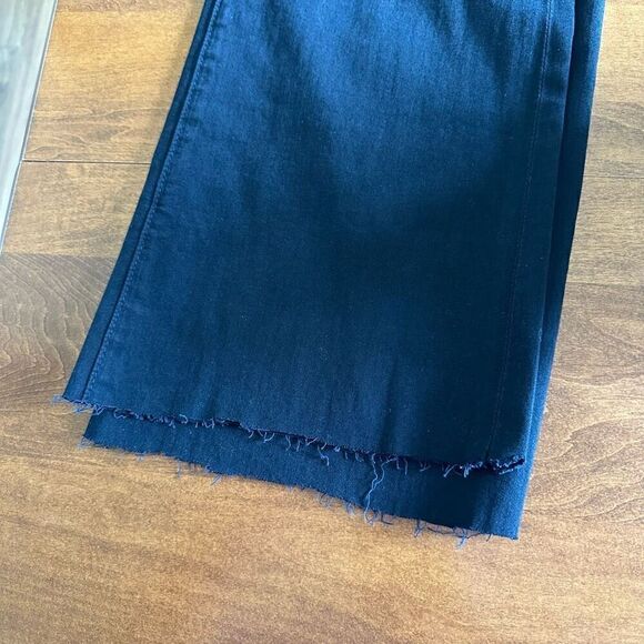 AG Adriano Goldschmied Anthropologie Women’s The Angel Bootcut Raw Hem Black Den - Picture 11 of 12